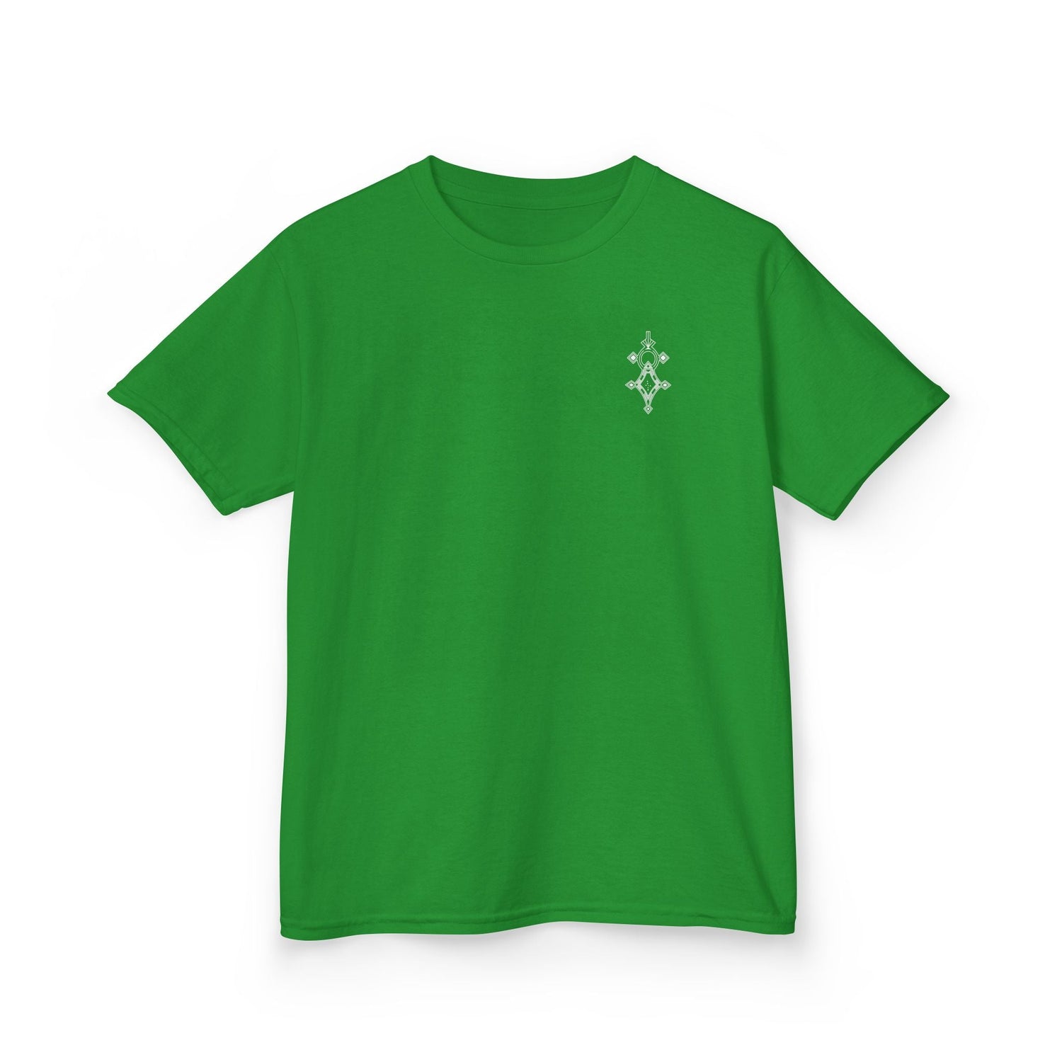 Girls Heavy Cotton™ Tee green cotton crew neck t-shirt with small chest design