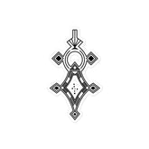 Black and white geometric bubble-free sticker on durable vinyl with high opacity and no bubbles