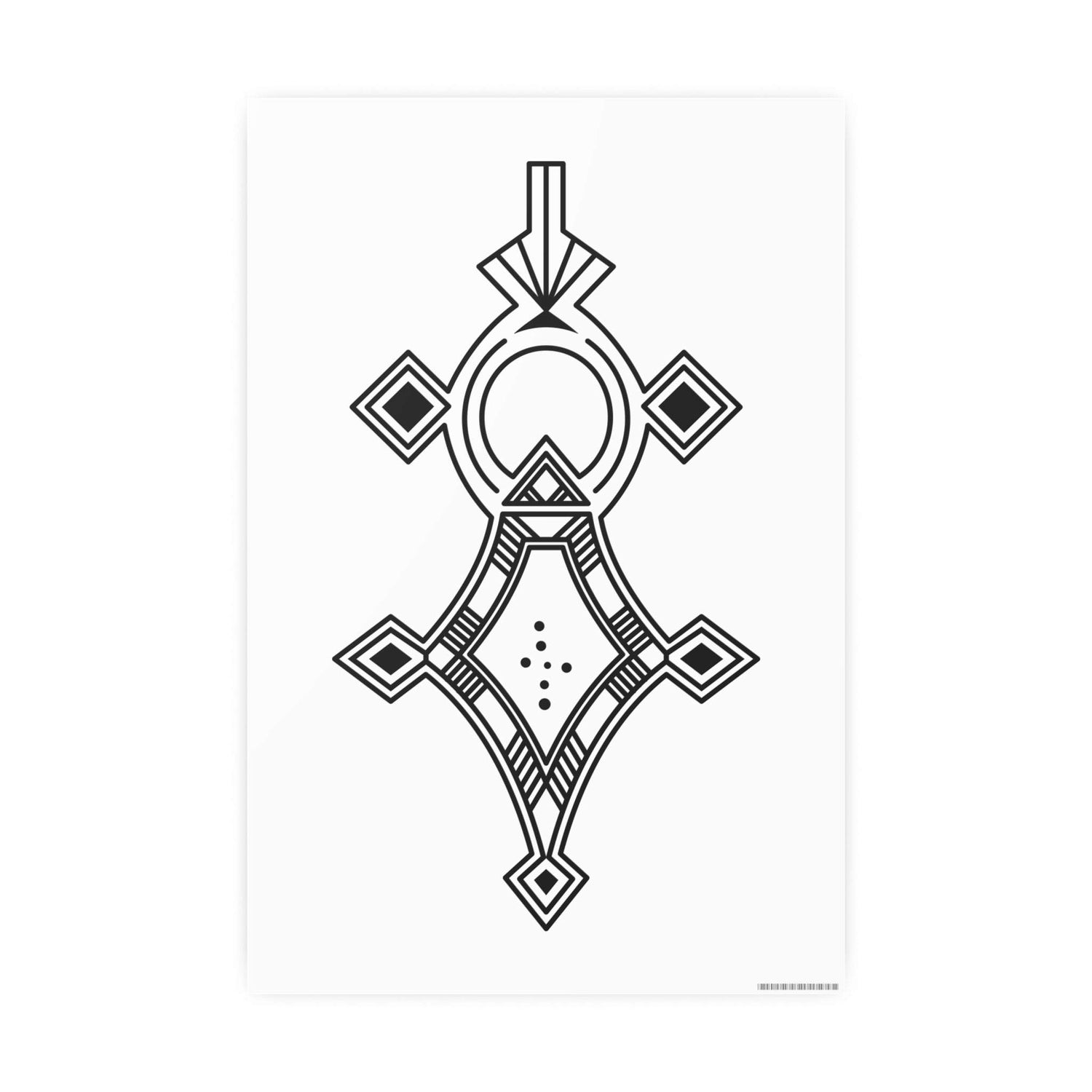 Photo Art Paper Poster with black geometric design on smooth satin finish 210gsm premium paper