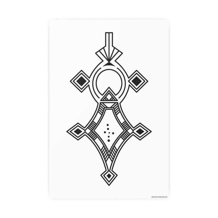 Photo Art Paper Poster with black geometric design on smooth satin finish 210gsm premium paper