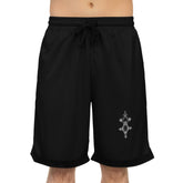 Black basketball rib shorts with drawstring waist and side pockets made from moisture-wicking polyester