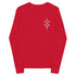 Youth long sleeve tee in red with classic crew neck and ribbed cuffs made from soft Airlume combed cotton