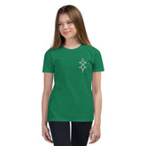 youth short sleeve t-shirt green soft cotton casual design